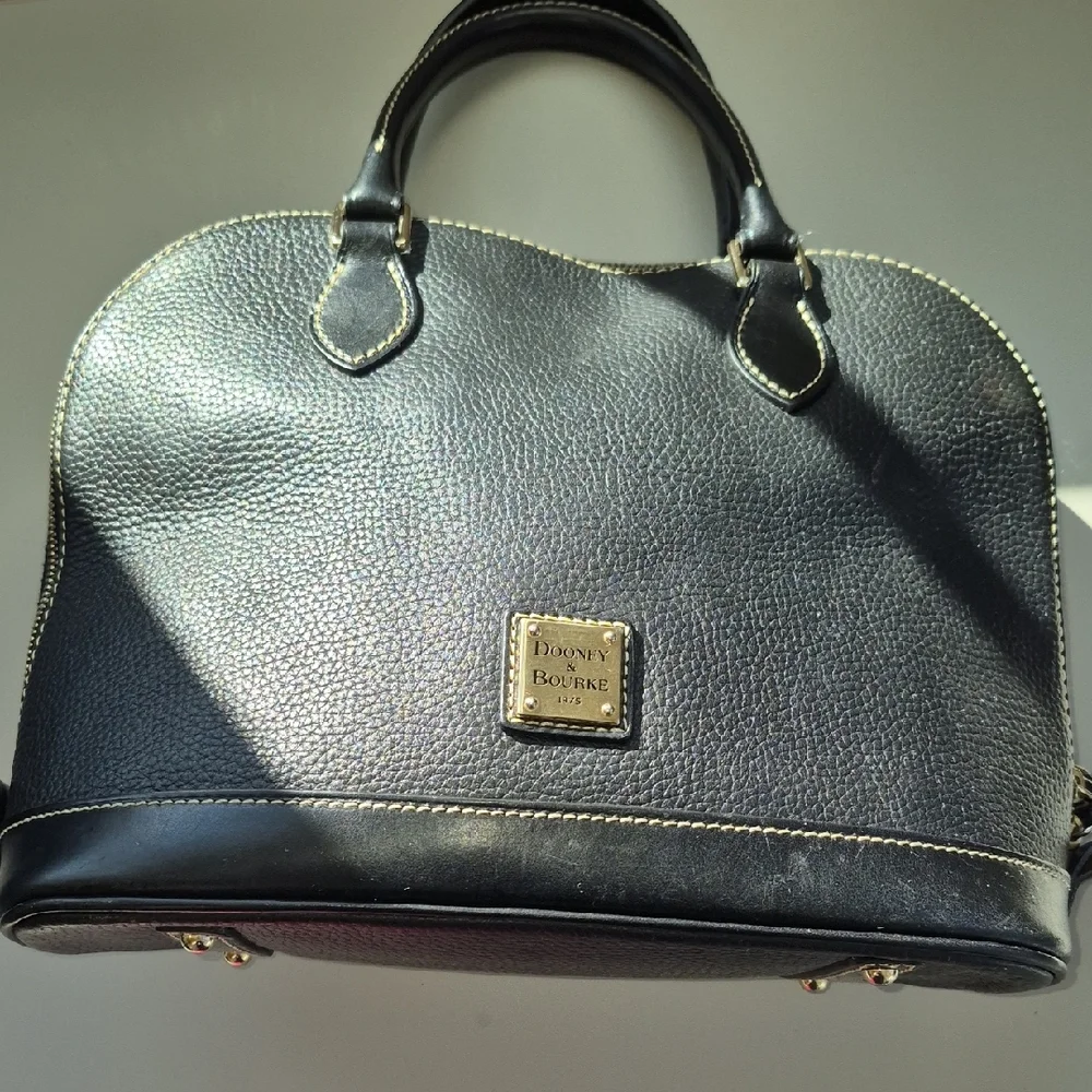 Dooney & Bourke Black Pebbled Leather Satchel